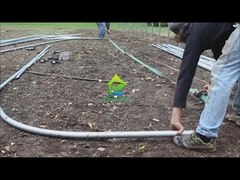 Tunnelgewächshaus aus Kunststofffolie mit einer Spannweite, transparent, UV-beständig