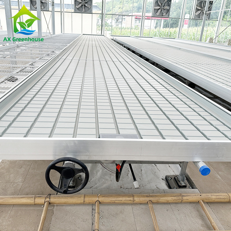 Gewächshaus Indoor Hydroponic Ebb And Flood Rolling Benches Wachsen Samen Tisch Für das Sämmen