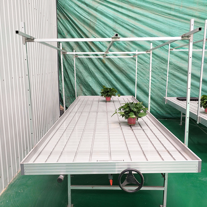 Ebb and Flow 4FT*8FT vertikale hydroponische bewegliche Rollbank Wachstumstisch mit Stange