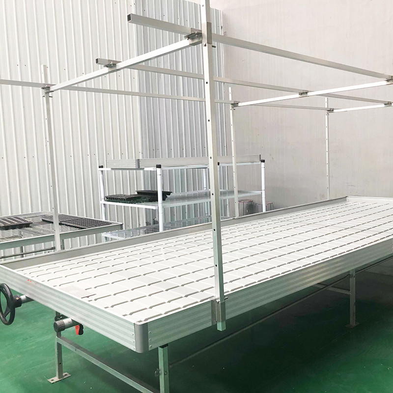 Ebb and Flow 4FT*8FT vertikale hydroponische bewegliche Rollbank Wachstumstisch mit Stange