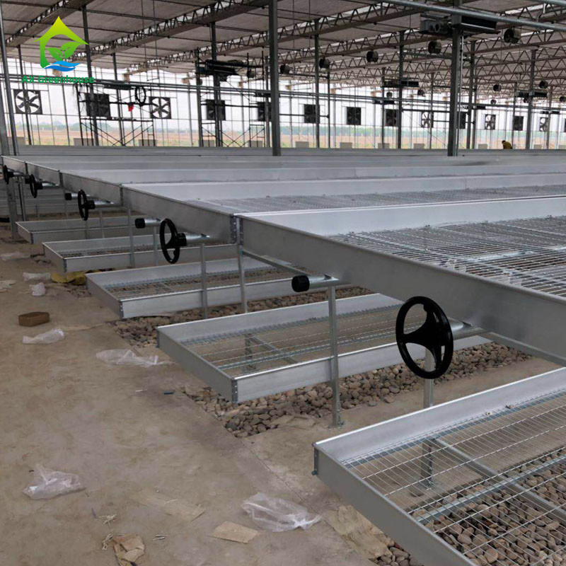 Landwirtschaftliche Gewerbe-Indoor Mesh Draht Gewächshaus wachsen Tisch Rollbank für die Aussaat